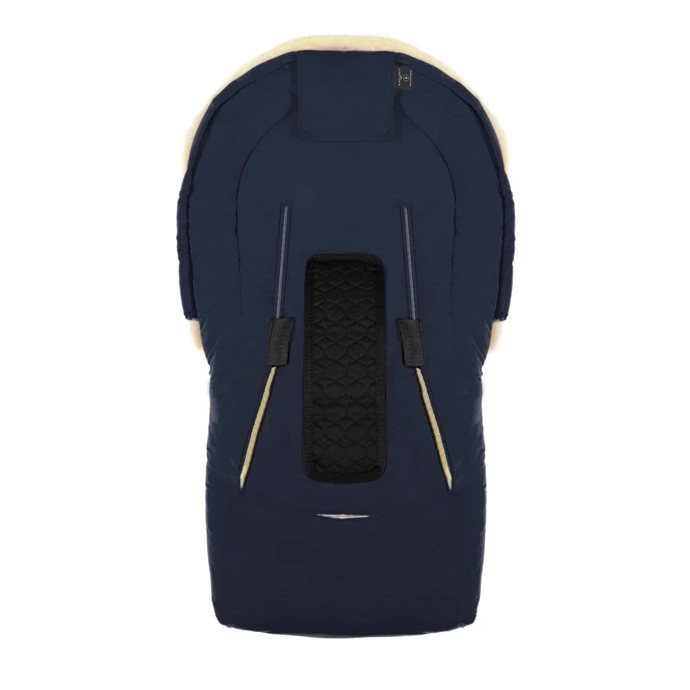 Werner Christ Baby Winter Footmuff OSLO Carrycot Sheepskin LUXE Line NAVY‎